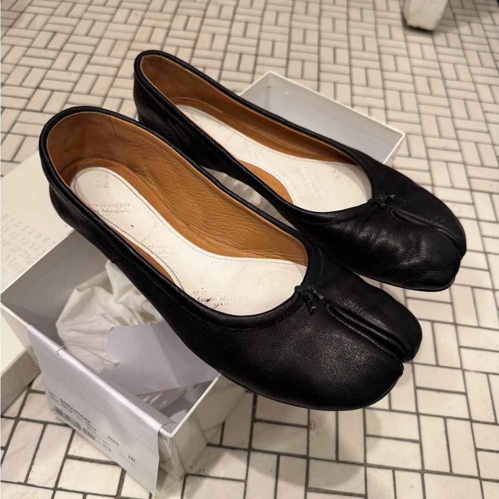Maison Margiela Black Tabi Ballerina Flats